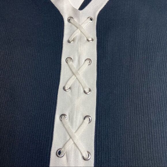 Planet Gold Trendy Plus Size Lace-Up Bodycon Dress - Picture 3 of 4